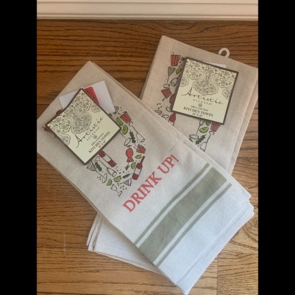 Lot of 2  NWT  2 Kitchen Dish Tea Towel